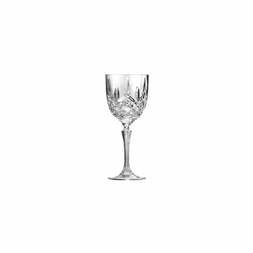 Elegant Crystal Wine Glass with Intricate Design