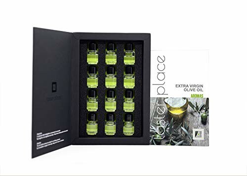 Olive oil aroma kit with small bottles in a box