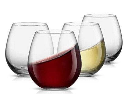 JoyJolt Spirits Stemless Wine Glasses